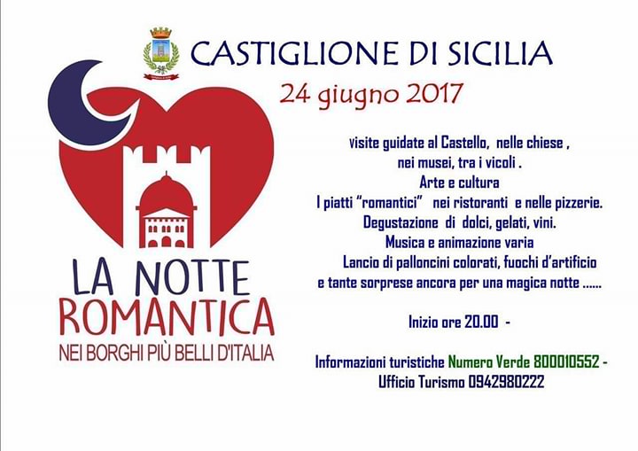 Castiglione di Sicilia uno dei più belli d'Italia il 24 giugno