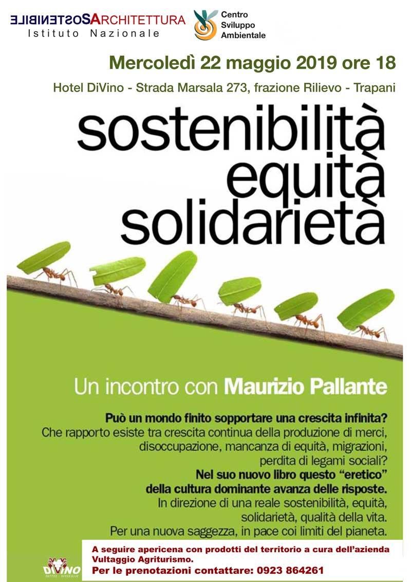Incontro con Maurizio Pallante. Presentazione del libro “Sostenibilità