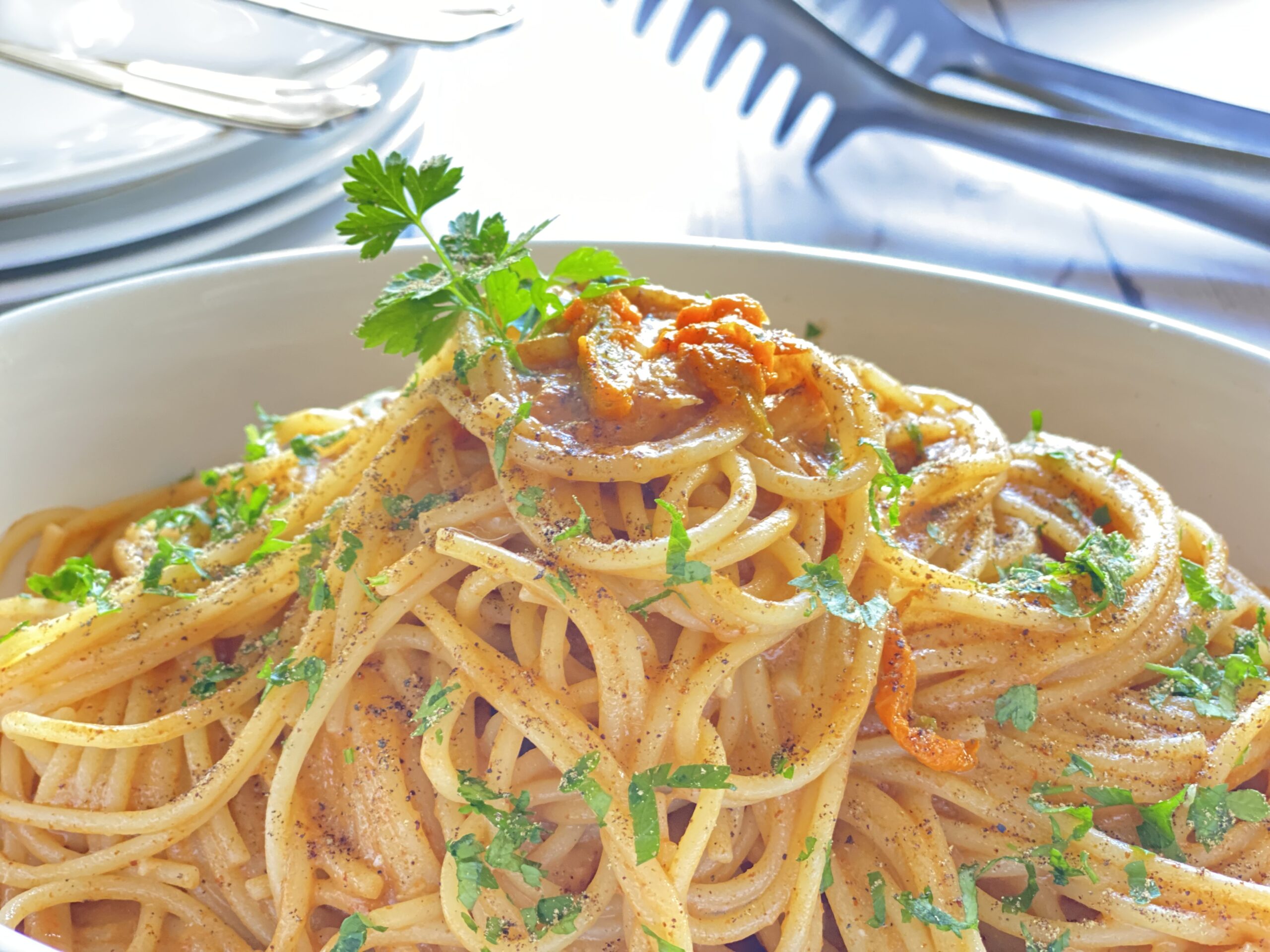 spaghetti ricci di mare ricetta