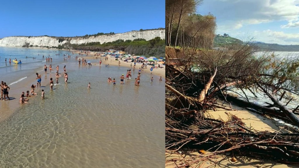 La spiaggia di Eraclea Minoa sta scomparendo: spariti oltre 200 metri di sabbia e 70 di boschetto VIDEO