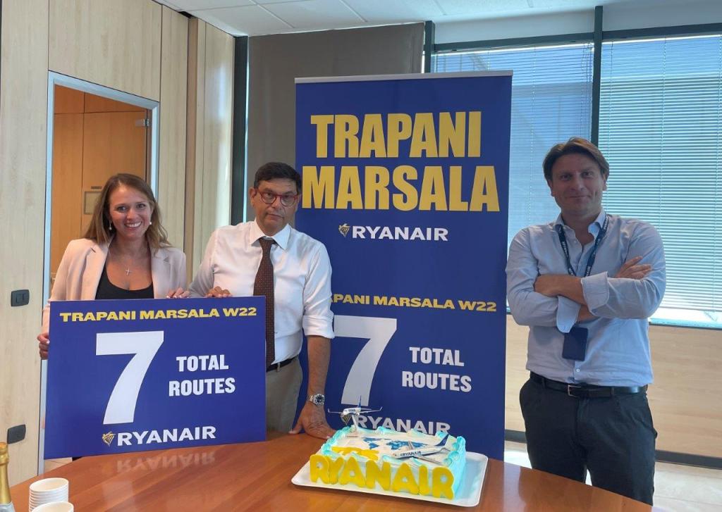 Da Ryanair nuova dicitura "Trapani-Marsala" per il Vincenzo Florio: le rotte della Winter 2022