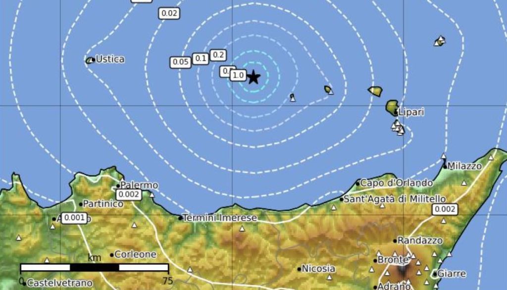 Terremoto al largo di Palermo, scossa di magnitudo 3.1