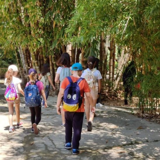 Bambini all'Orto Botanico di Palermo