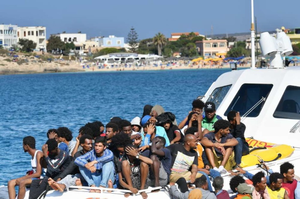 Sbarchi a Lampedusa.