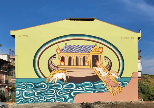 Il murale "Per tutte le creature" di Igor Scalisi Palminteri (Grisì, Monreale)