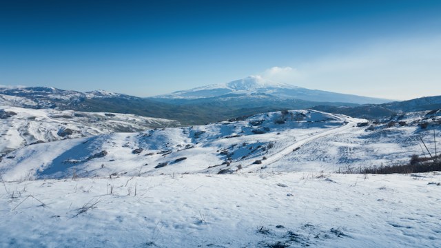 Neve sull'Etna