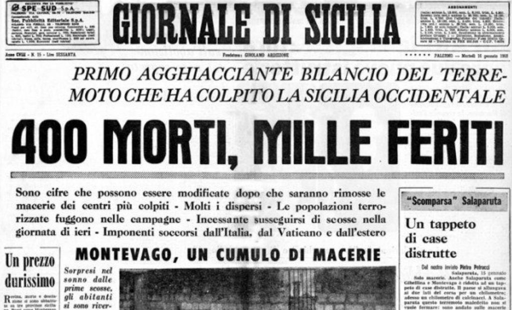 56 anni fa il terremoto del Belìce, il ricordo di chi c'era: "Parlare ancora di ricostruzione è ingiusto"