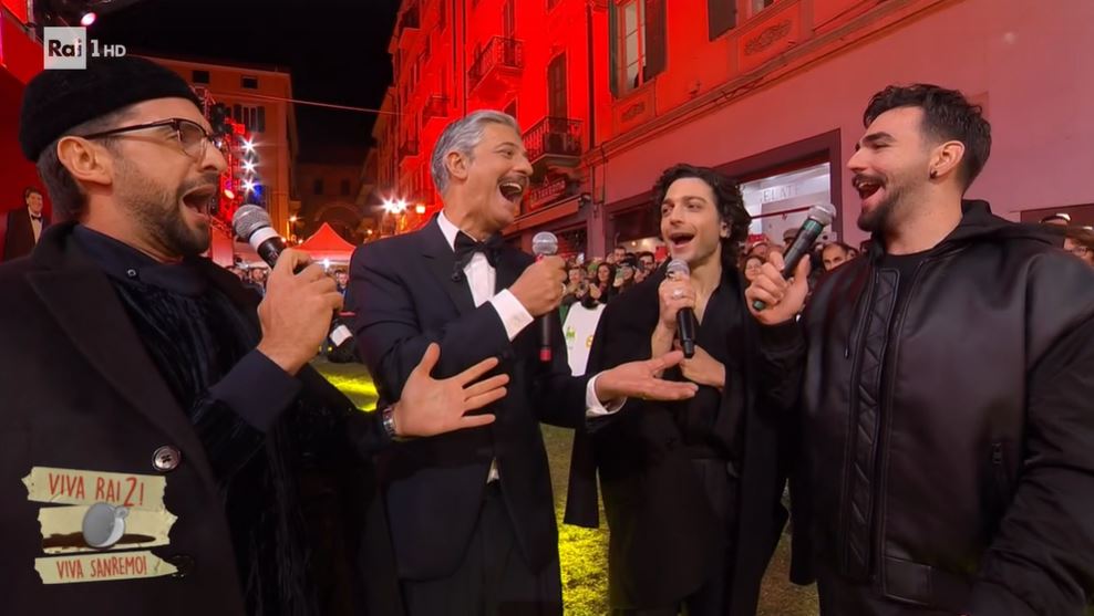 Fiorello e Il Volo a Sanremo Fiorello e Il Volo a Sanremo